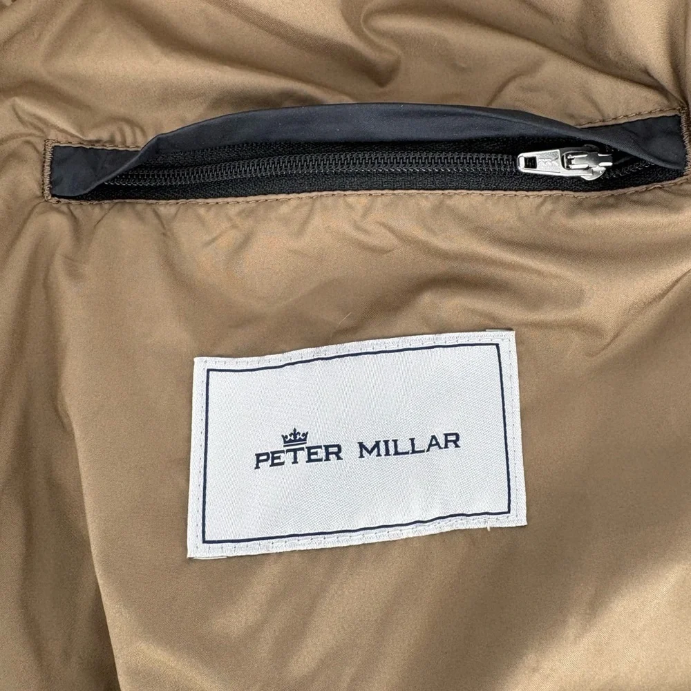 Peter Millar Hartford Jacket Mens XL Black Full Zip Windbreaker Bomber Golf